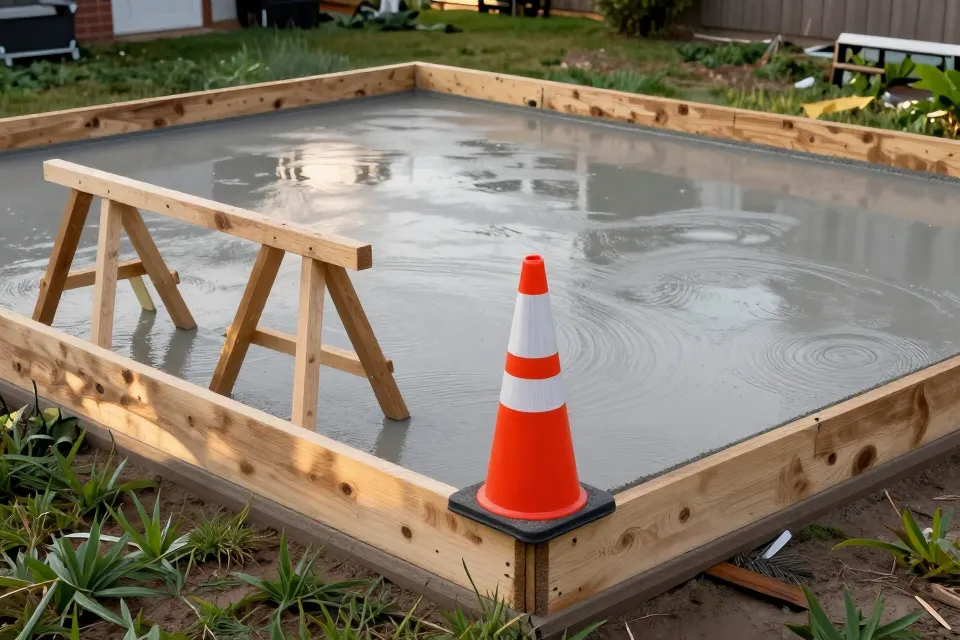 After a fresh pour, when can you usually walk on it?