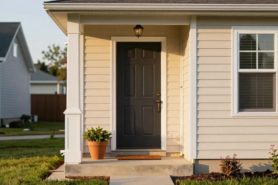 A contractor knocks offering a free roof inspection. What's the safest first move?