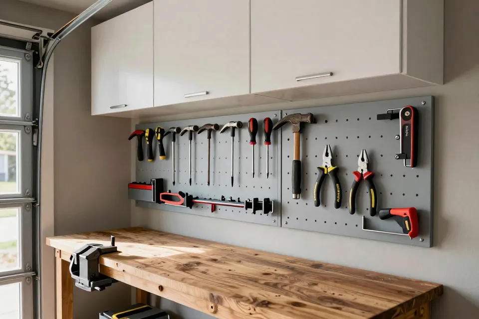 What is the most common garage floor material?