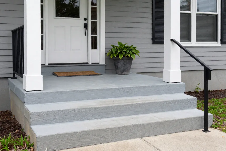 What should a front porch be protected from?