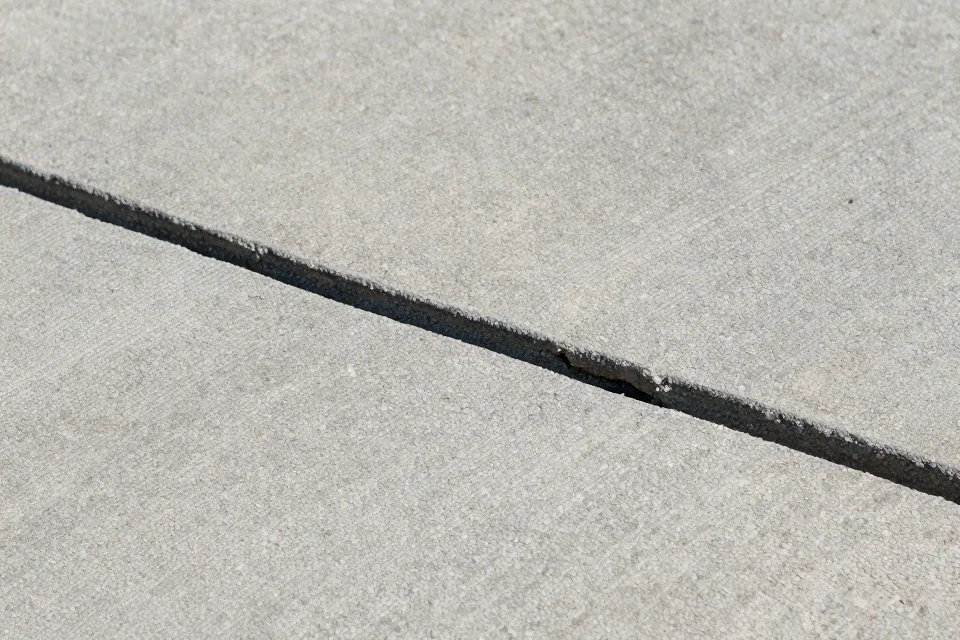 A crack across your driveway wider than a quarter inch usually means: