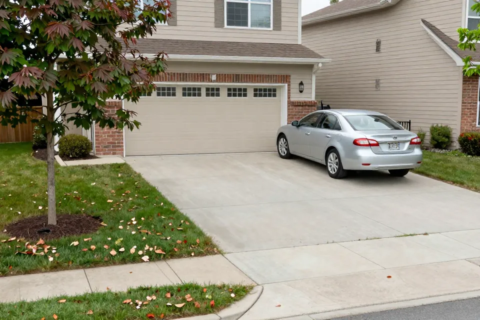 What is the most common finish on a home driveway?