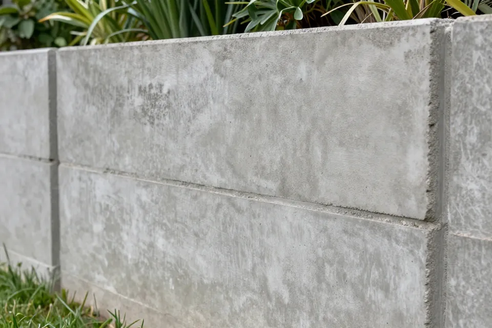 That white, powdery stuff on concrete walls usually comes from: