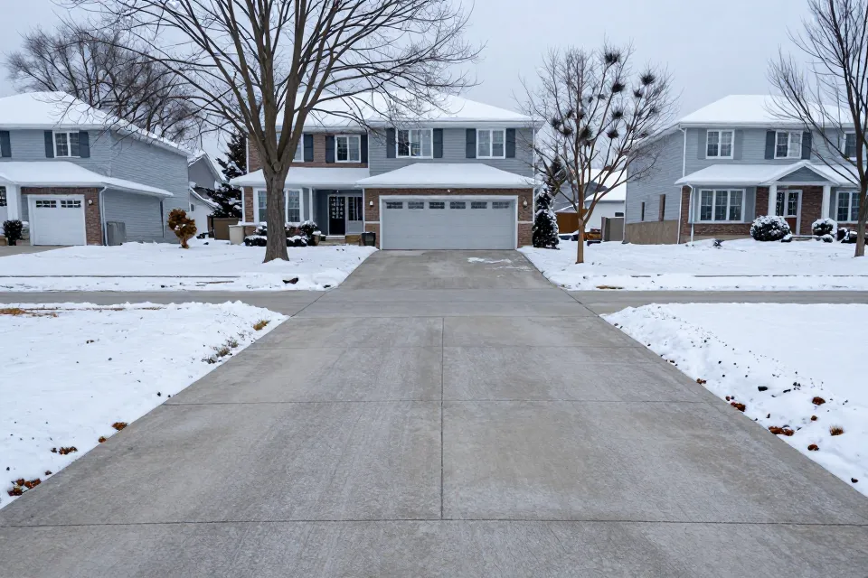 Concrete heaving in winter is most often caused by: