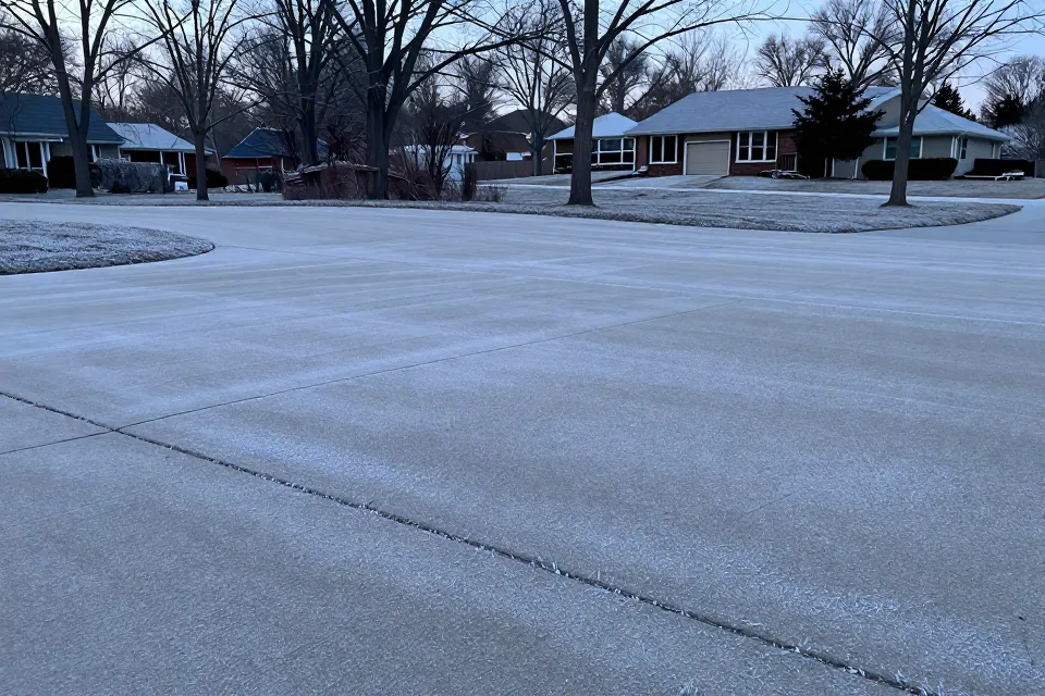 If your concrete surface flakes after a hard freeze, it often means: