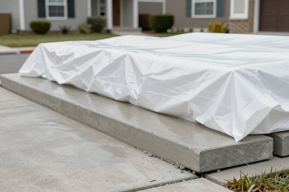How long should new concrete cure before the first seal?