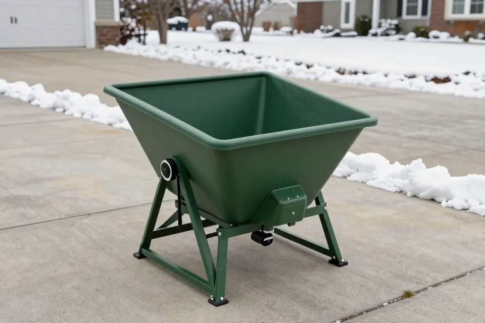 Which de-icer is safest to use on a brand-new concrete driveway?
