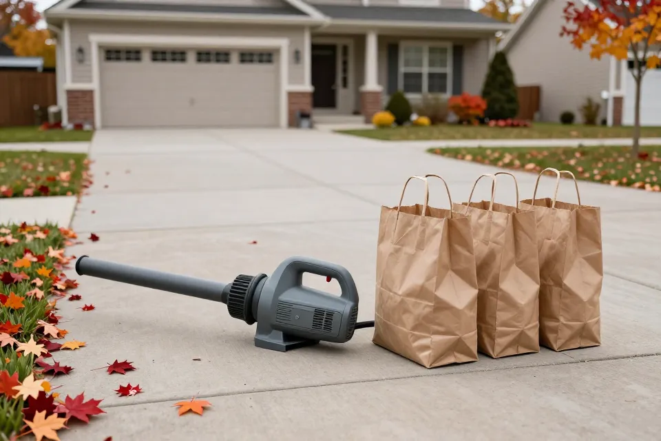A good fall driveway routine usually includes which two steps?