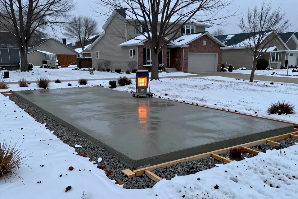 What is the main purpose of air-entrained concrete in cold climates?