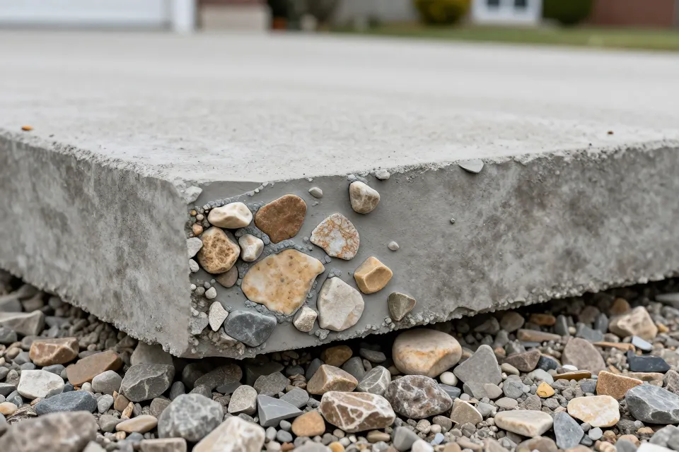 What does PSI measure in a concrete slab?